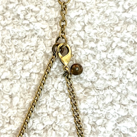 J. Crew β’ gold triangle fringe chain link adjustable necklace - Picture 7 of 10